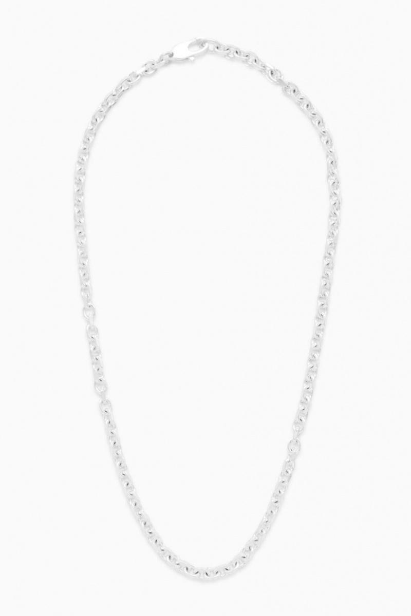COS Geometric Oval-link Nyaklánc Női Titán | ZUY-645923