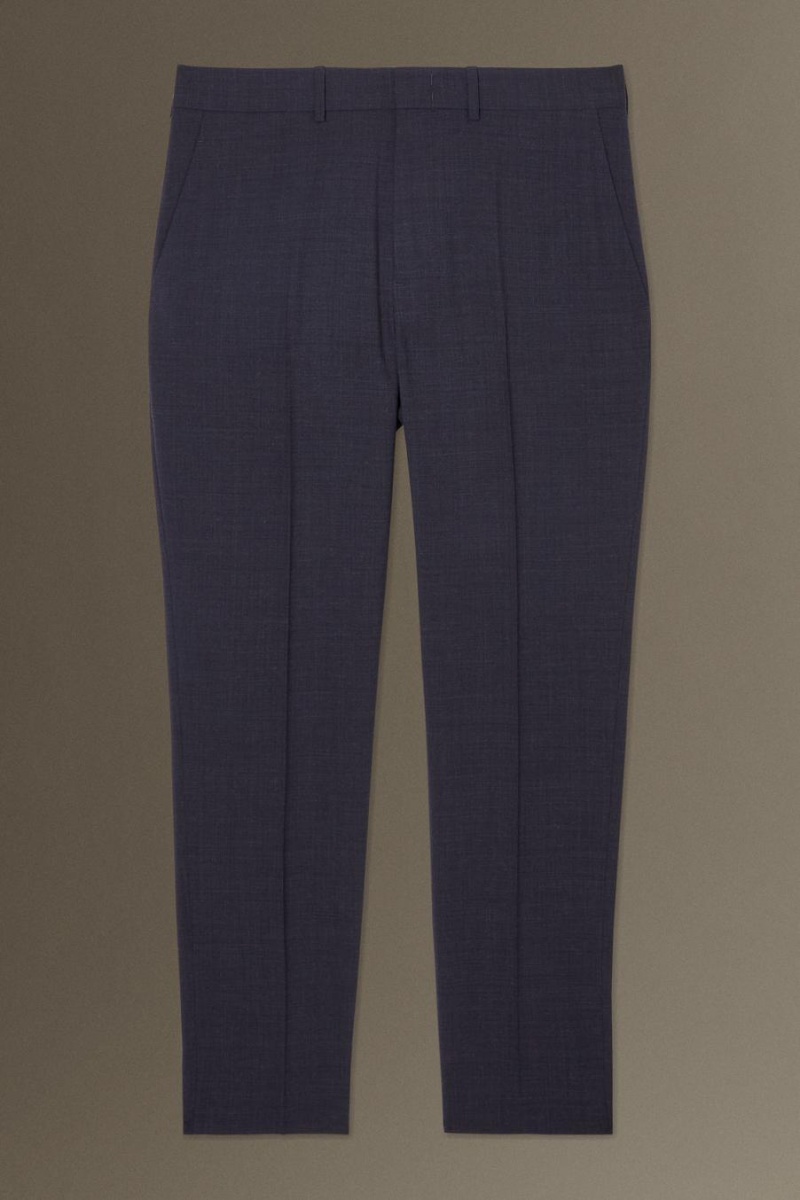 COS Gyapjú Mélange - Slim Jumpers Férfi Sötétkék | ROM-143087