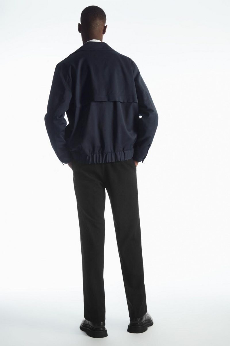 COS Gyapjú-blend Relaxed Tailored Nadrág Férfi Fekete | XOH-405682