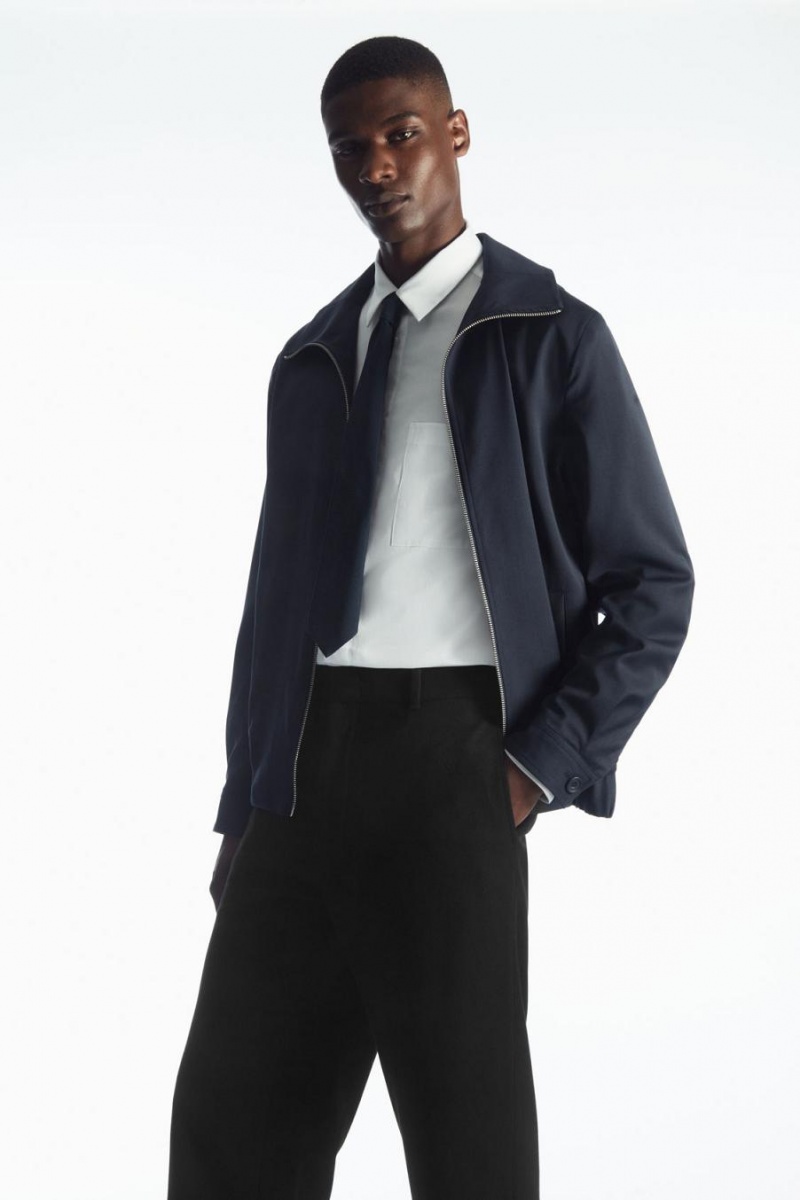 COS Gyapjú-blend Relaxed Tailored Nadrág Férfi Fekete | XOH-405682