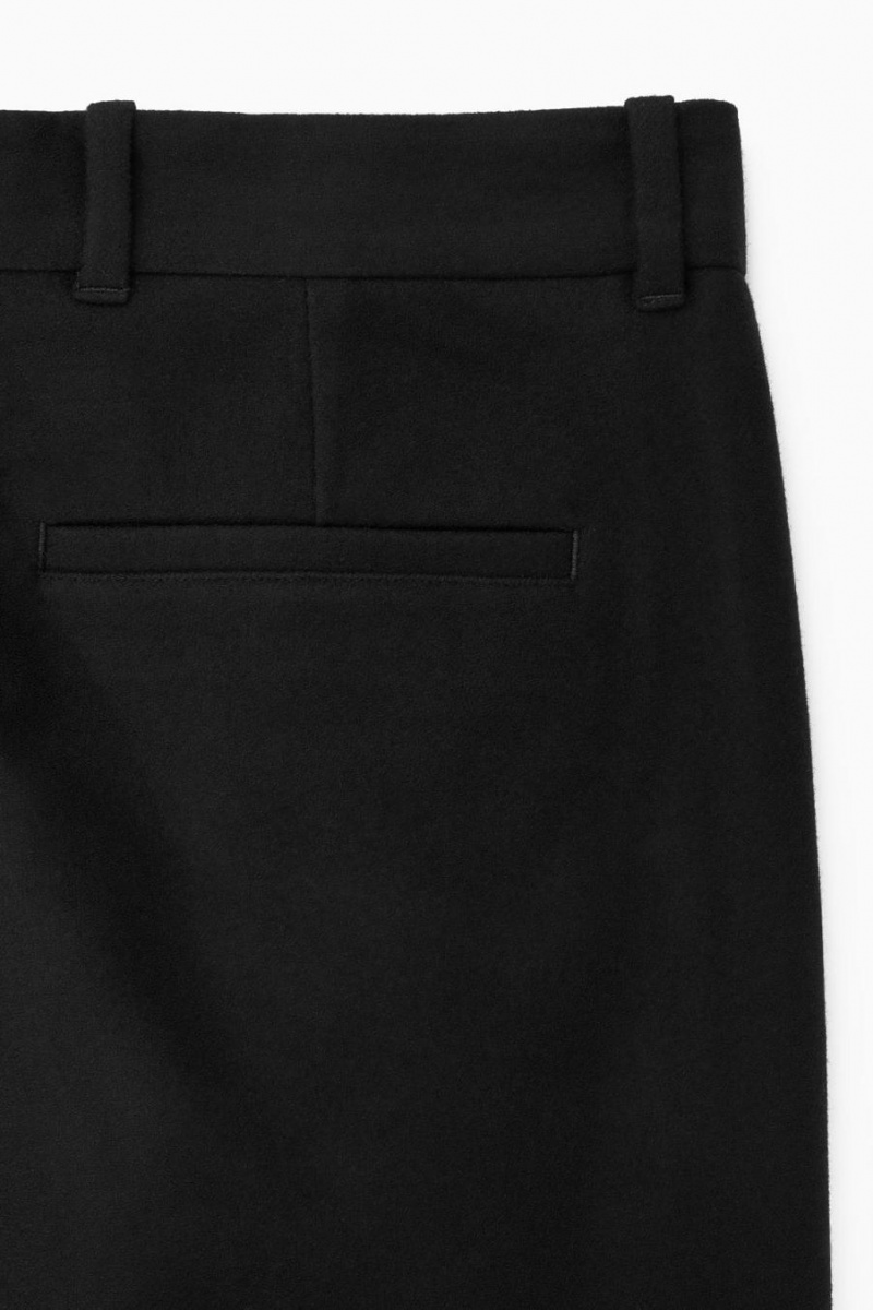 COS Gyapjú-blend Relaxed Tailored Nadrág Férfi Fekete | XOH-405682