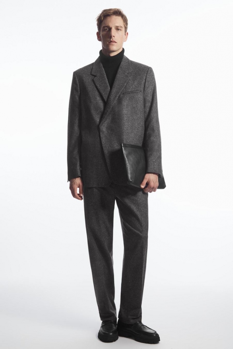 COS Gyapjú-cashmere Turtleneck Jumpers Férfi Fekete | ZQH-423957