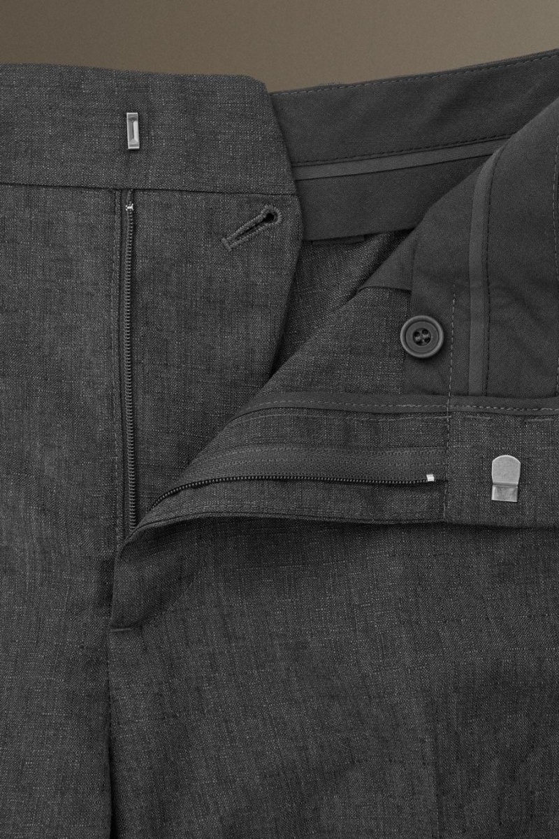 COS Gyapjú-jacquard - Slim Nadrág Férfi Szürke | OQP-079145