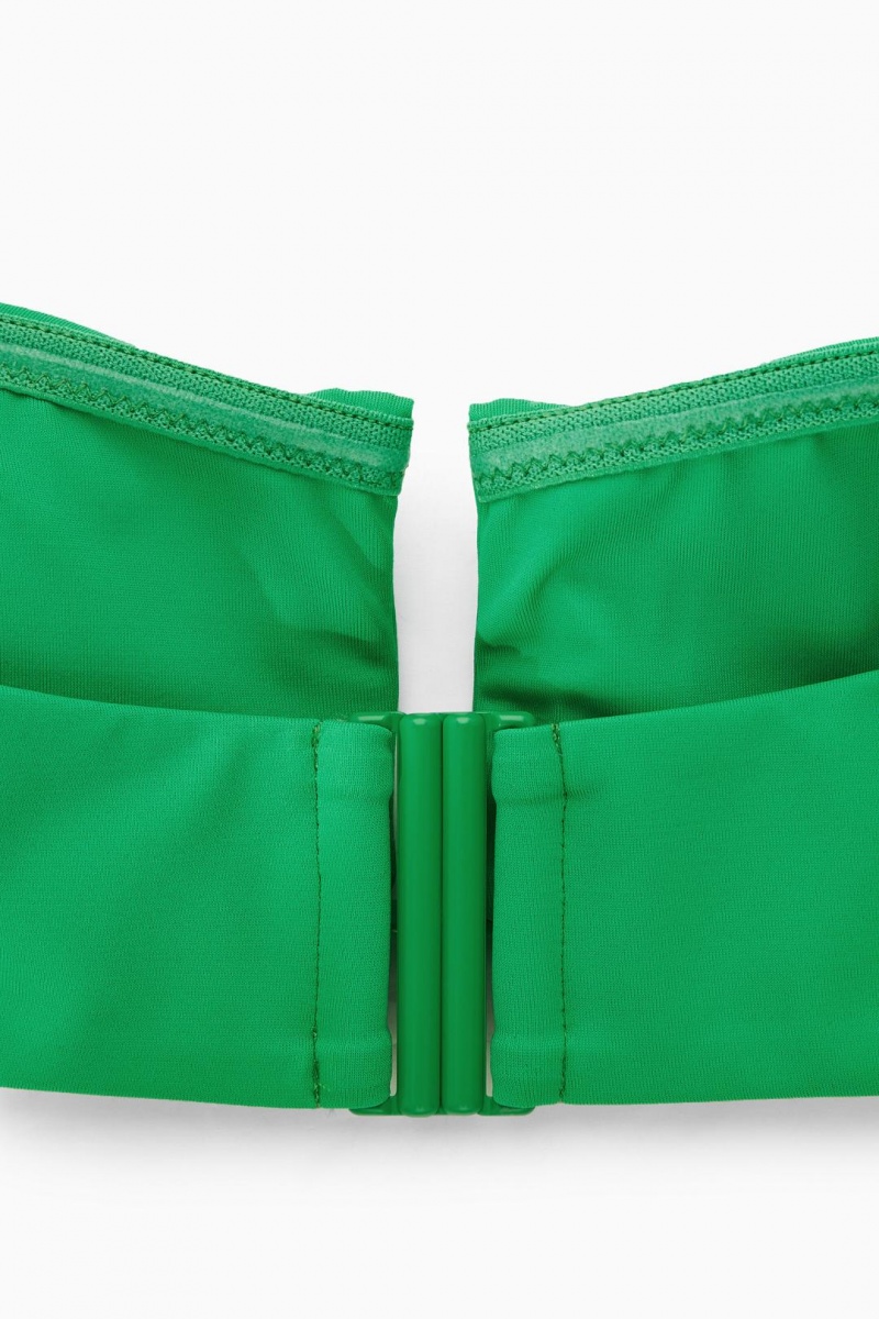 COS Halterneck Bandeau Bikini Top Úszóruhák Női Világos Zöld | WYI-701569