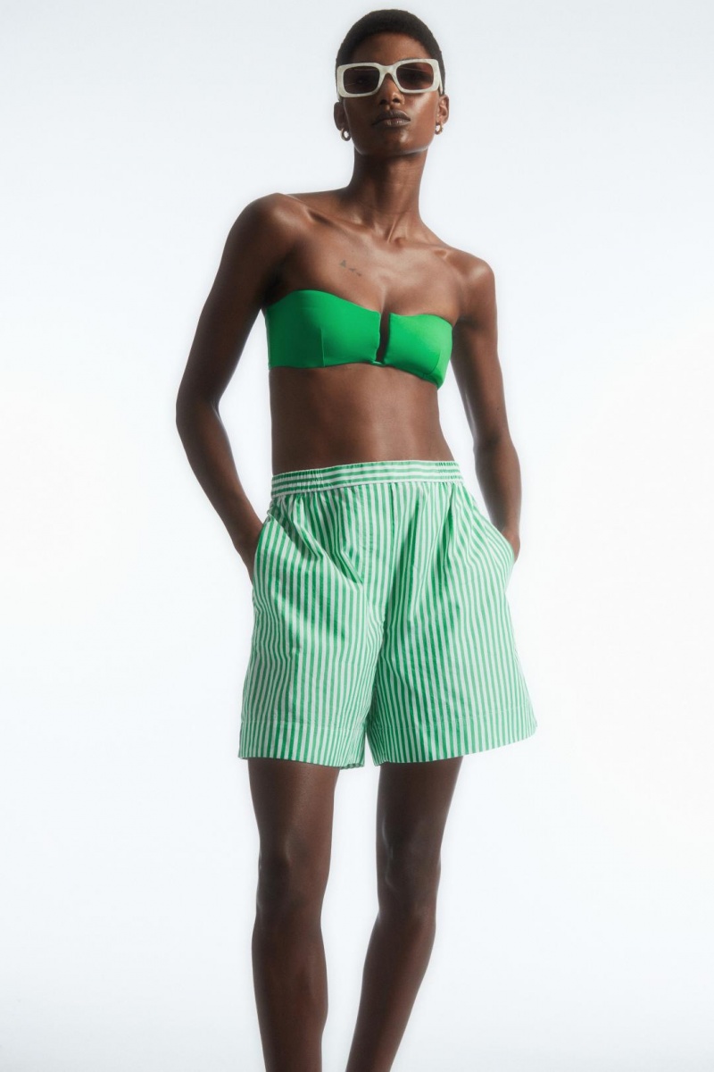 COS Halterneck Bandeau Bikini Top Úszóruhák Női Világos Zöld | WYI-701569