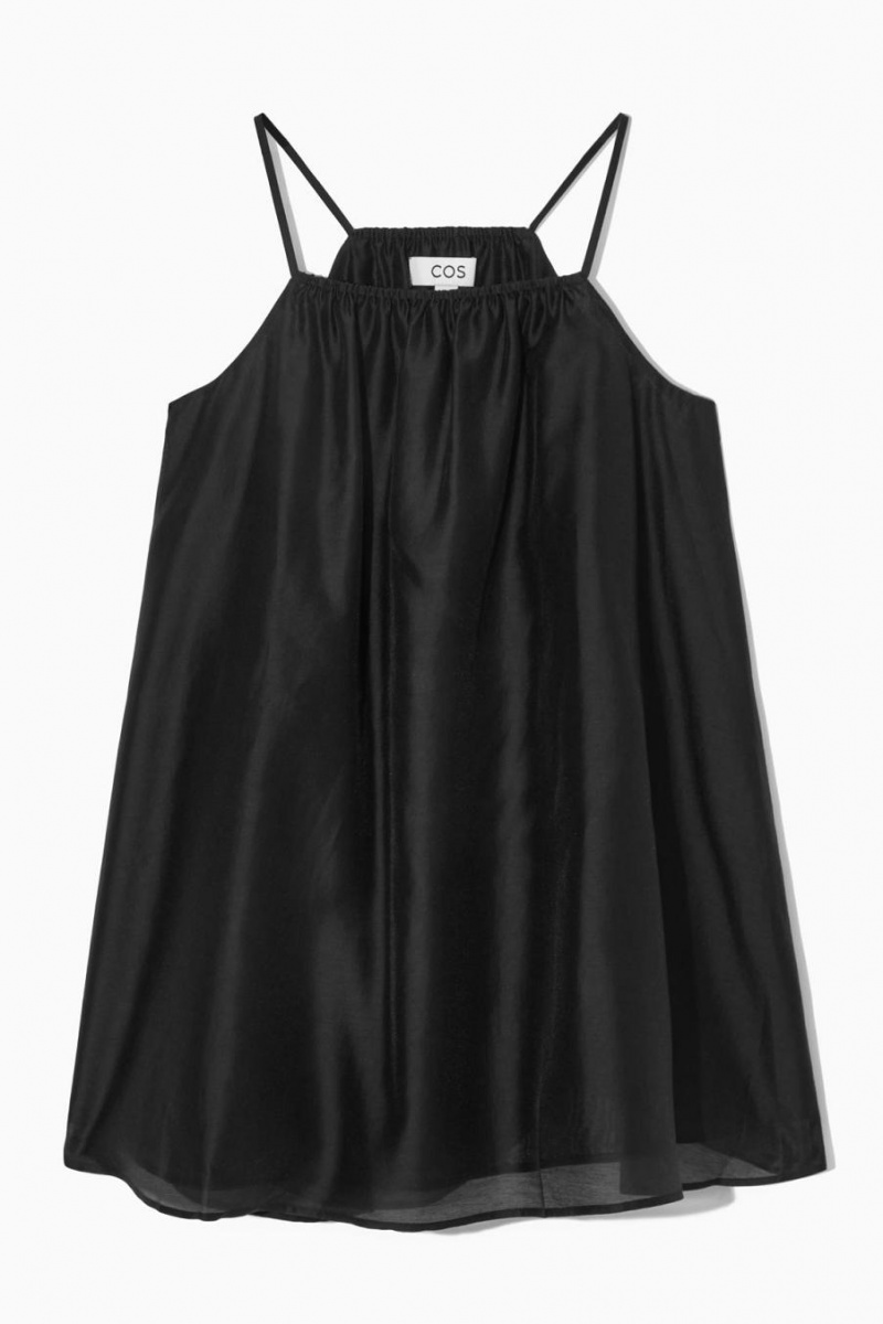COS Halterneck Tunic-style Felső Női Fekete | AID-034267
