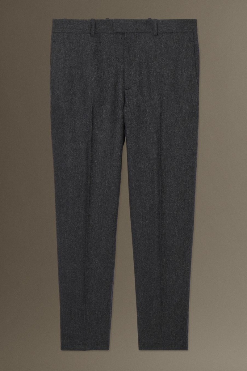 COS Herringbone Gyapjú - Egyenes Blézer Férfi Sötétszürke | BGX-810639