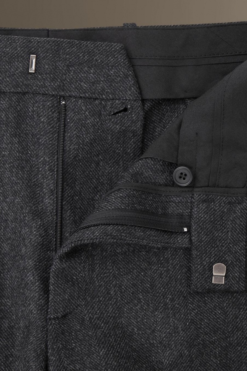 COS Herringbone Gyapjú - Egyenes Blézer Férfi Sötétszürke | BGX-810639
