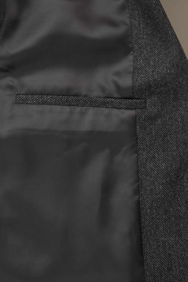 COS Herringbone Gyapjú - Regular Blézer Férfi Sötétszürke | BDI-892753