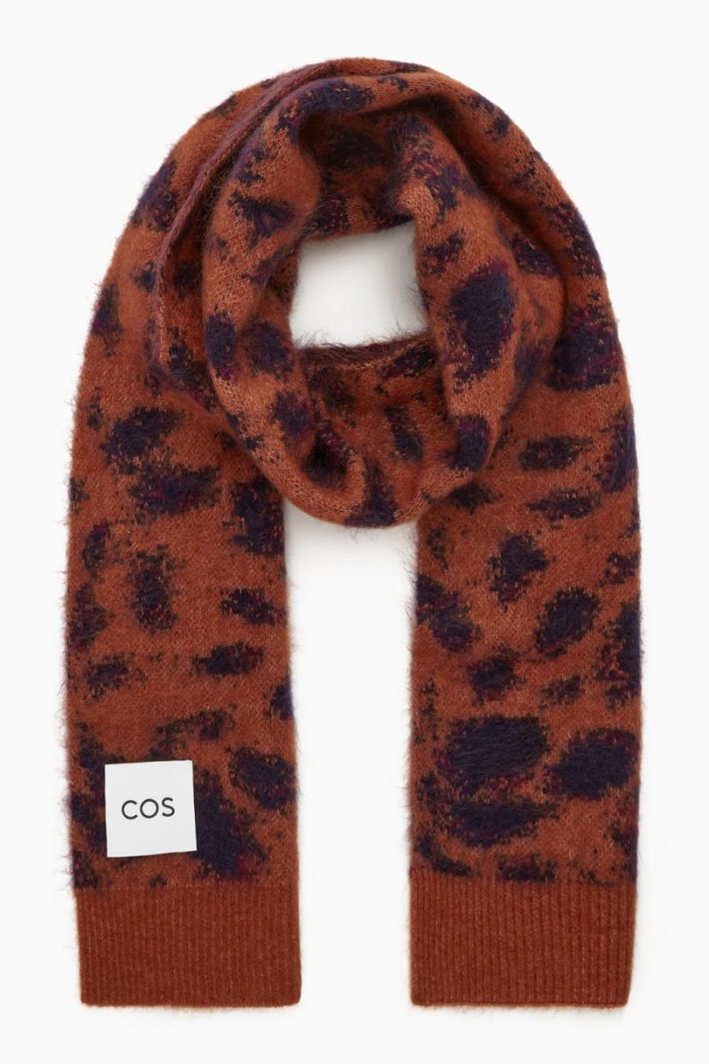 COS Jacquard Mohair Sál Női Barna | XTD-324180