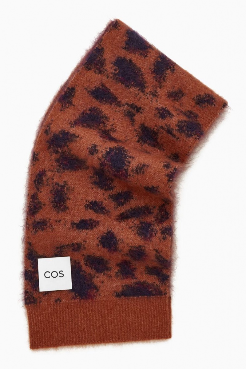 COS Jacquard Mohair Sál Női Barna | XTD-324180