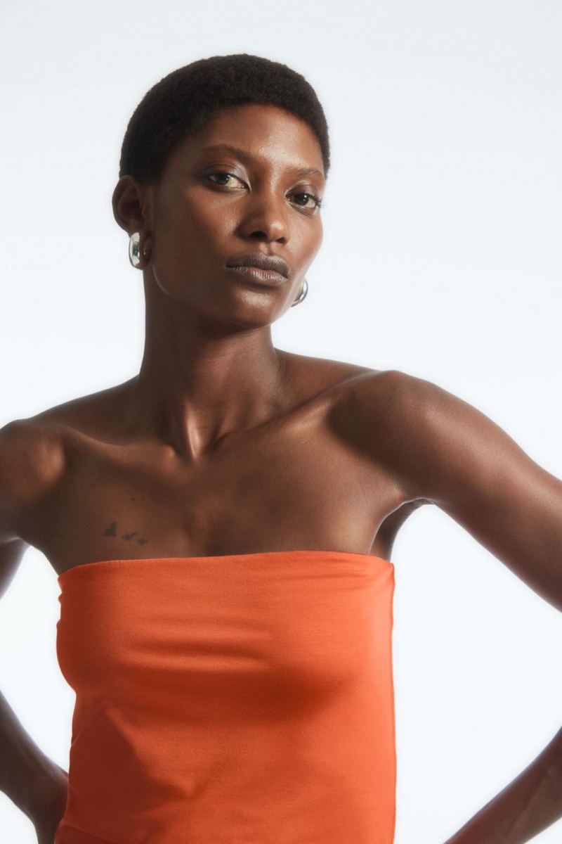 COS Jersey Bandeau Felső Női Narancssárga | FLG-375426
