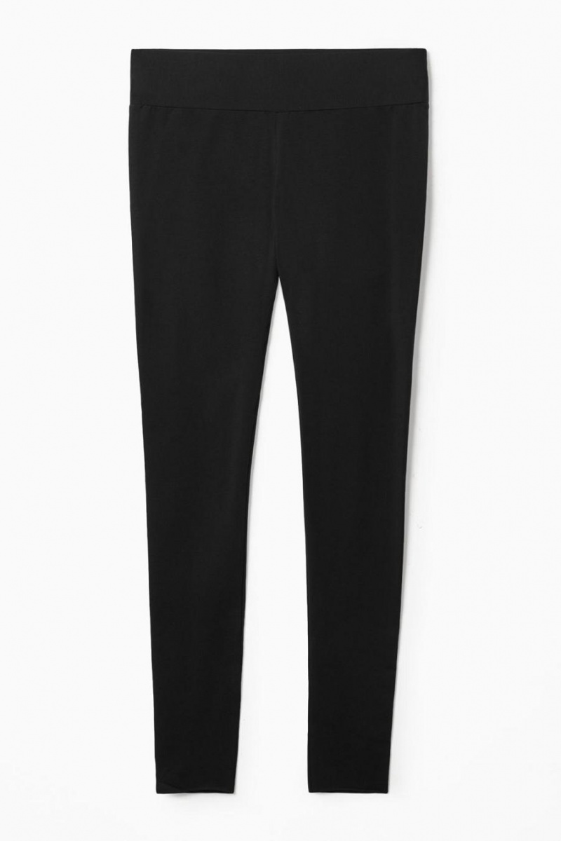 COS Jersey Leggings Női Fekete | BNR-458671