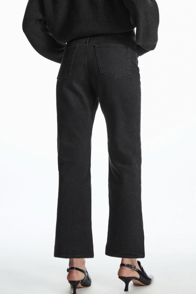 COS Kick-flare Ankle-length Farmernadrág Női Fekete | VGN-571694