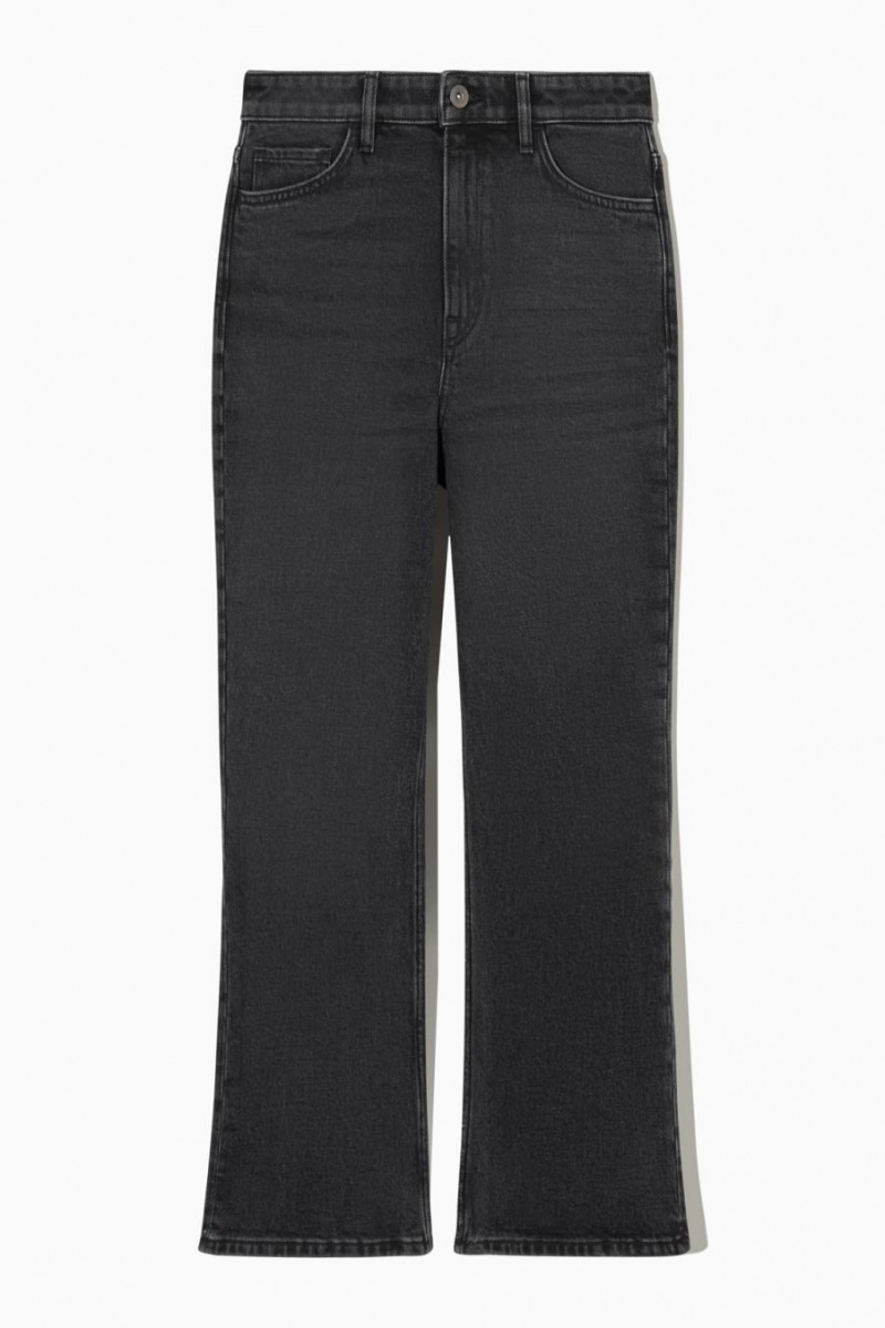 COS Kick-flare Ankle-length Farmernadrág Női Fekete | VGN-571694