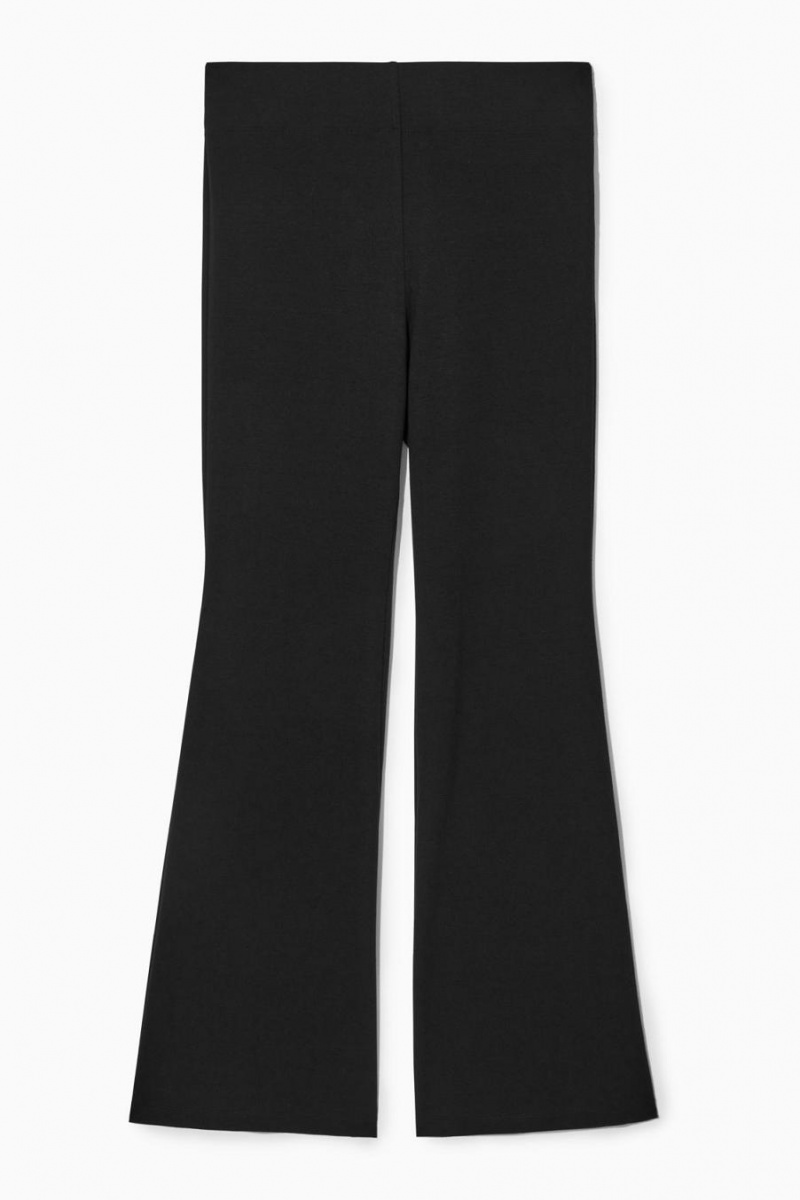 COS Kick-flare Jersey Nadrág Női Fekete | KGH-579102