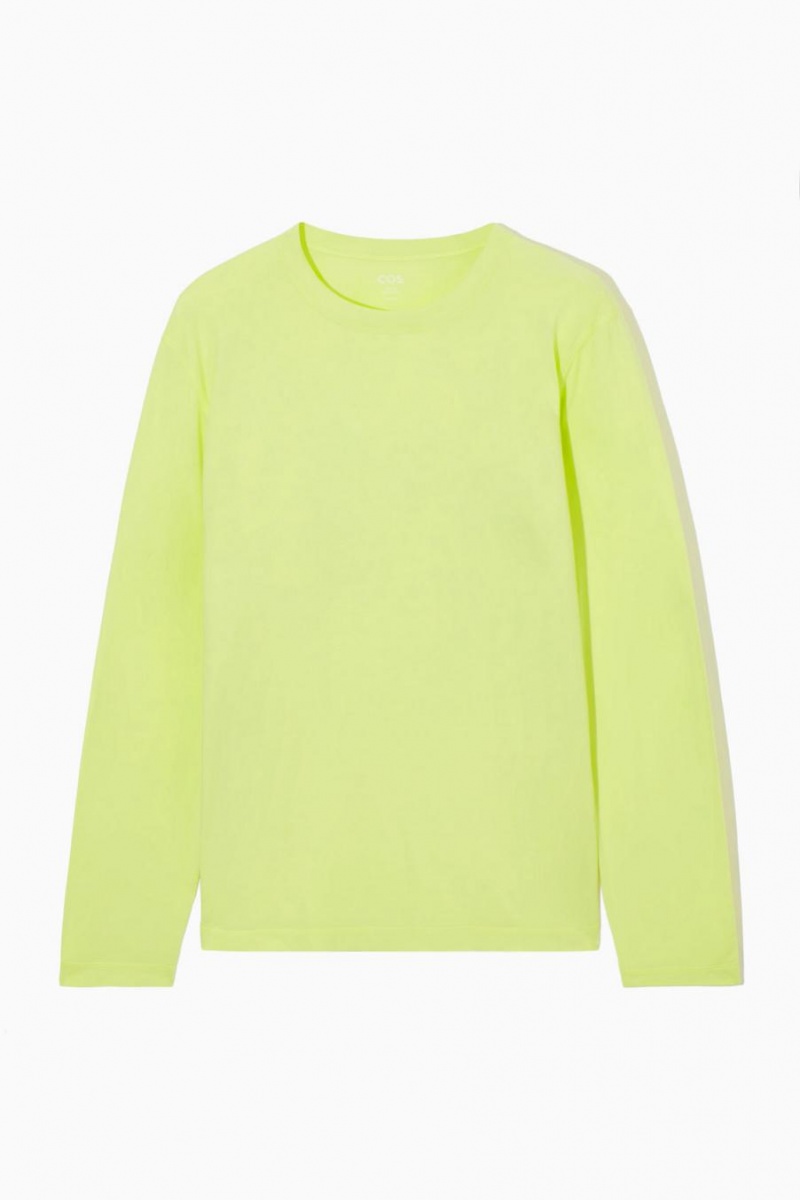 COS Könnyű Long-sleeved Póló Férfi Világos Sárga | ISJ-096127
