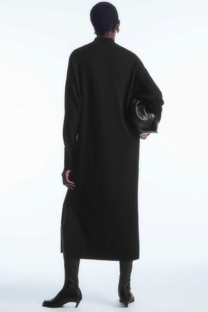 COS Könnyű Merino-wool Turtleneck Ruha Női Fekete | QRZ-871253