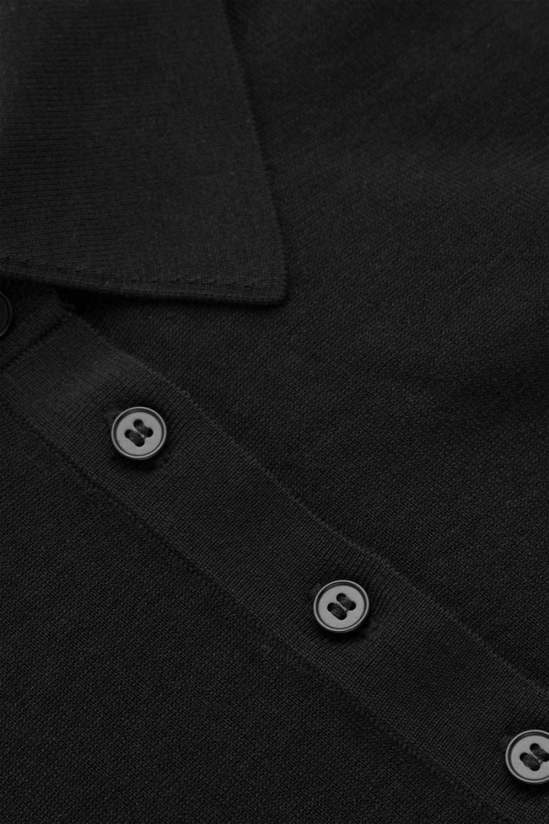COS Kötött Silk-blend Pólóing Női Fekete | DYG-807516