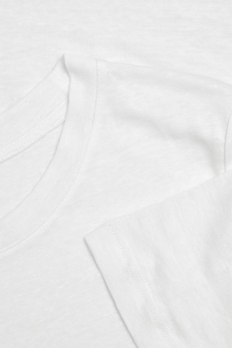 COS Linen Póló Női Fehér | GLK-157439