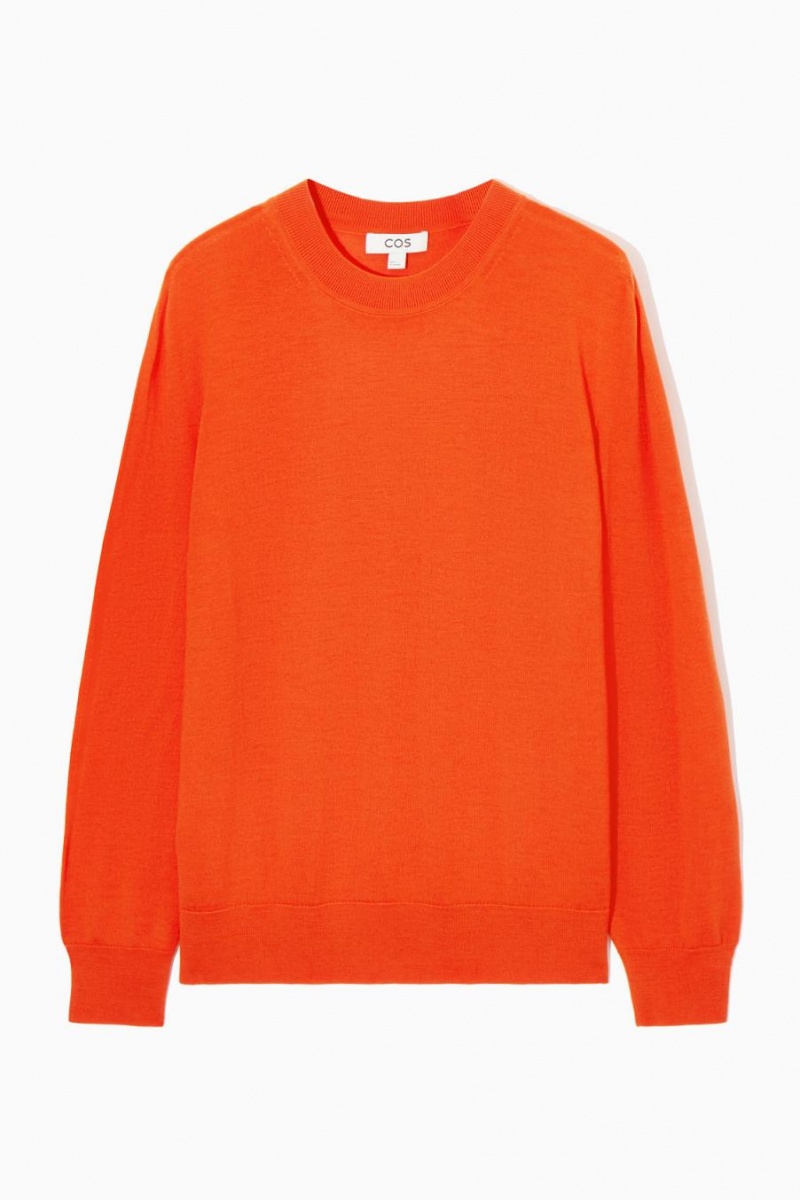 COS Merino Gyapjú Jumpers Női Világos Narancssárga | GYF-097615