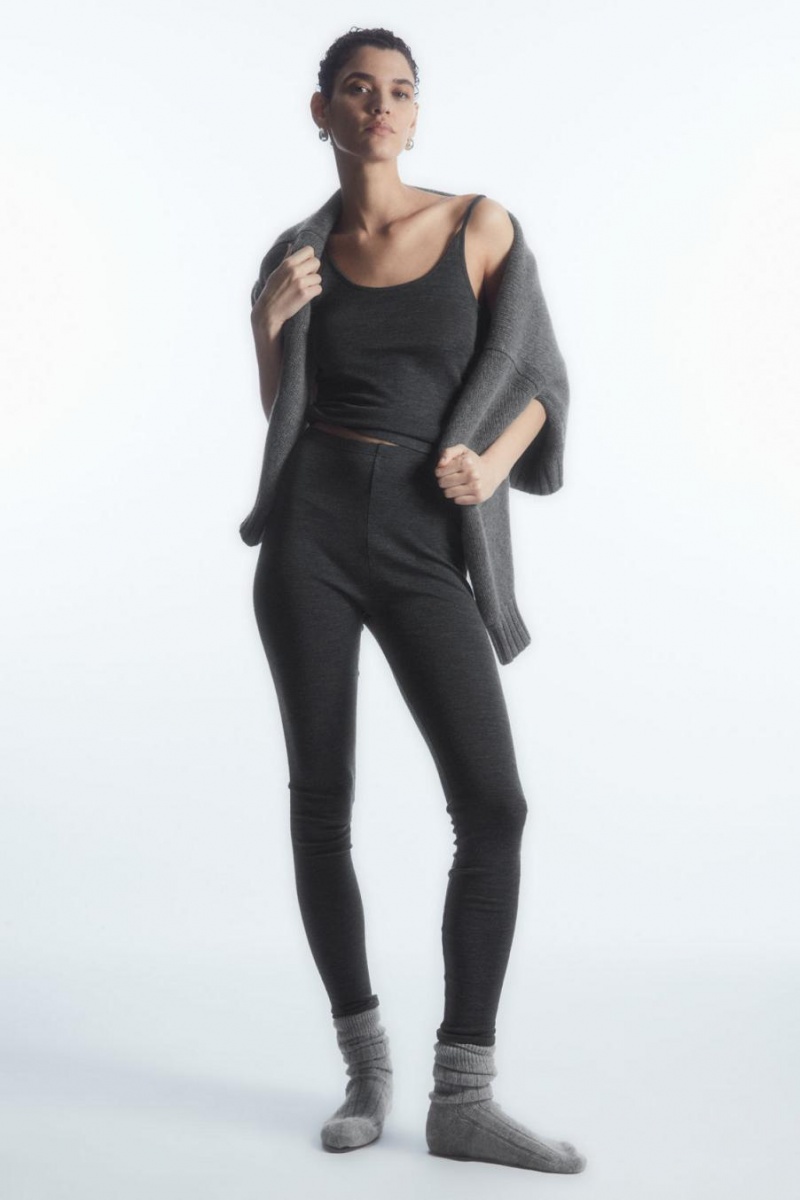 COS Merino Gyapjú Leggings Női Sötétszürke | NRJ-965870