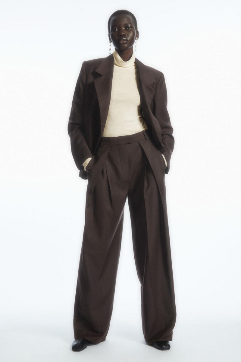COS Merino Gyapjú Turtleneck Felső Női Fehér | QHA-762103