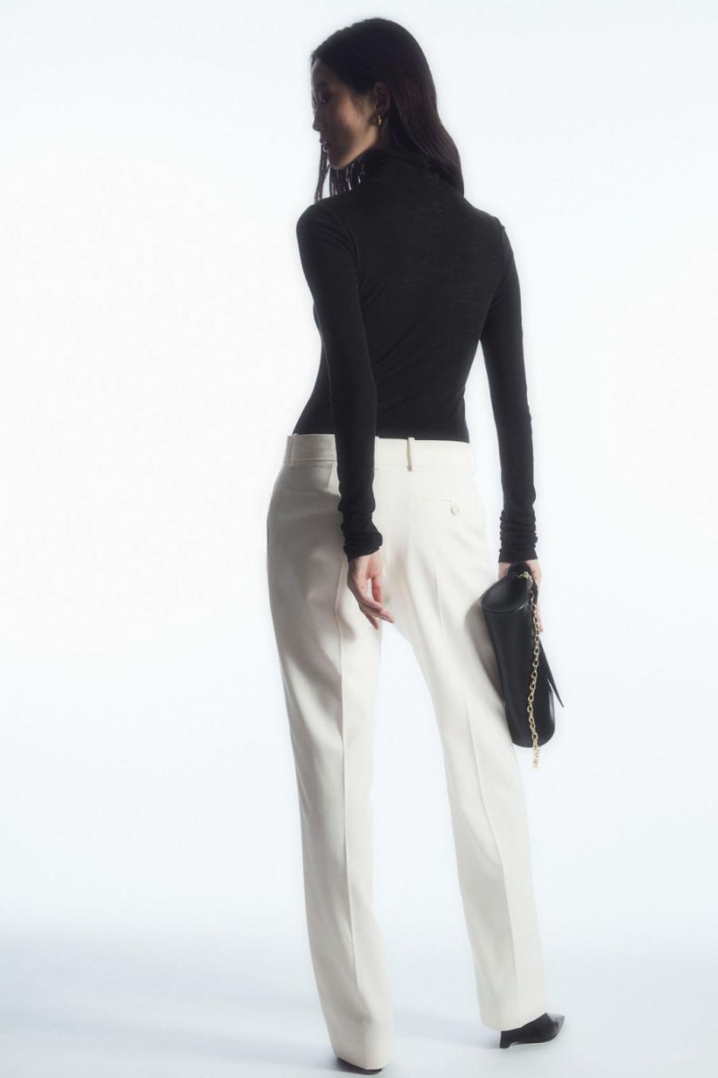 COS Merino Gyapjú Turtleneck Felső Női Fekete | JKP-891056