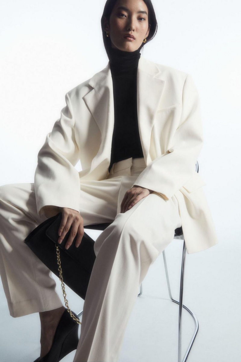 COS Merino Gyapjú Turtleneck Felső Női Fekete | JKP-891056