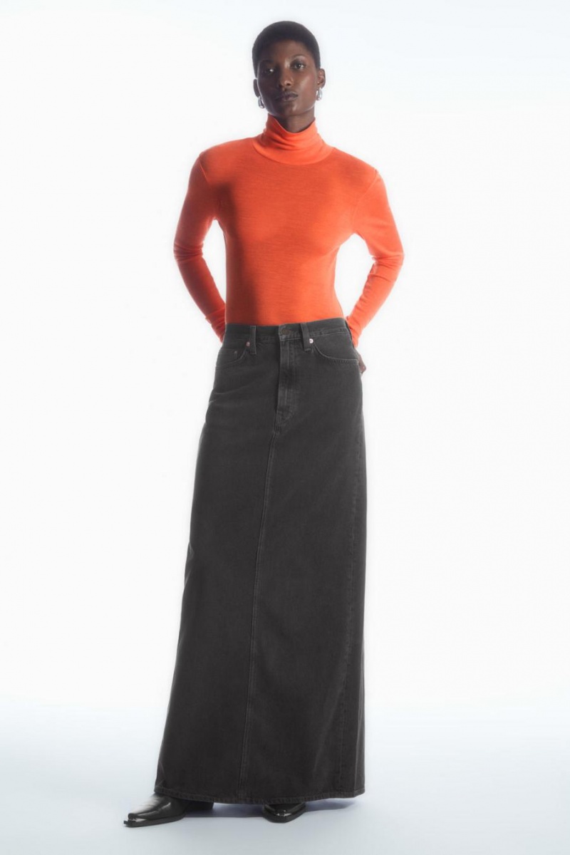 COS Merino Gyapjú Turtleneck Felső Női Narancssárga | APC-941786