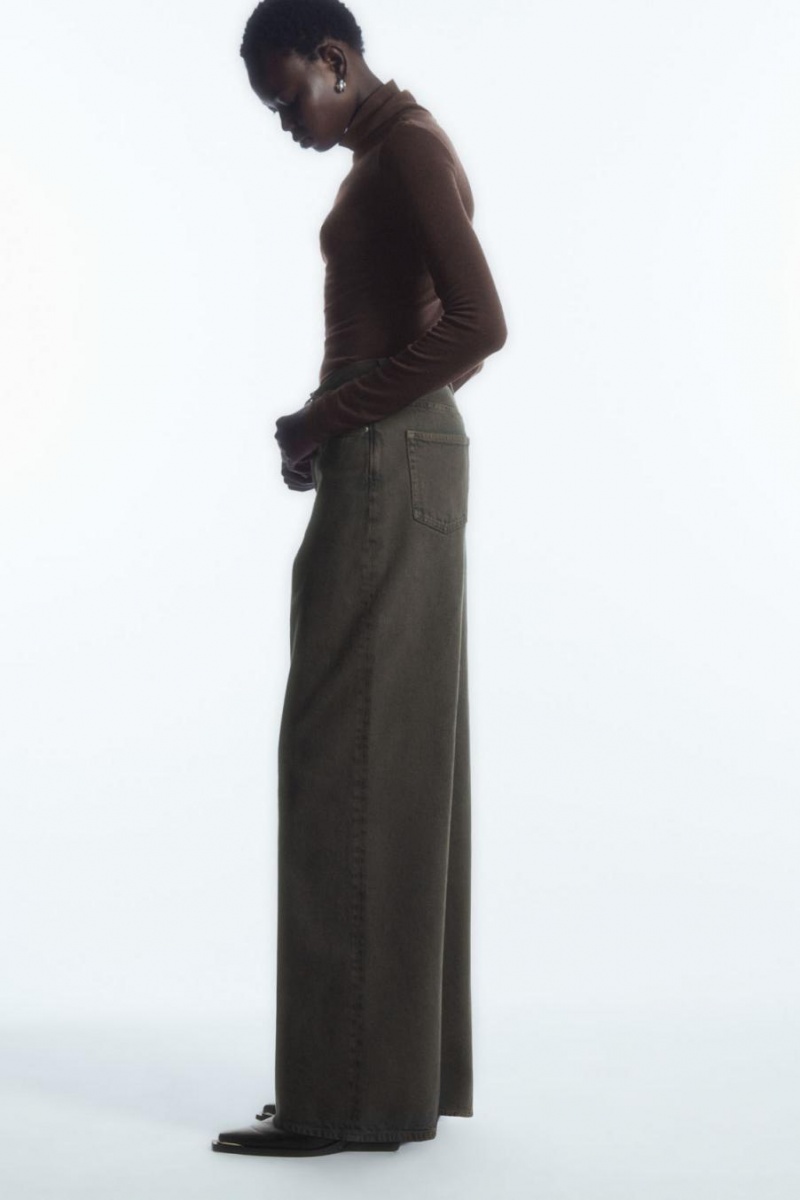 COS Merino Gyapjú Turtleneck Felső Női Sötétbarna | MIV-743856
