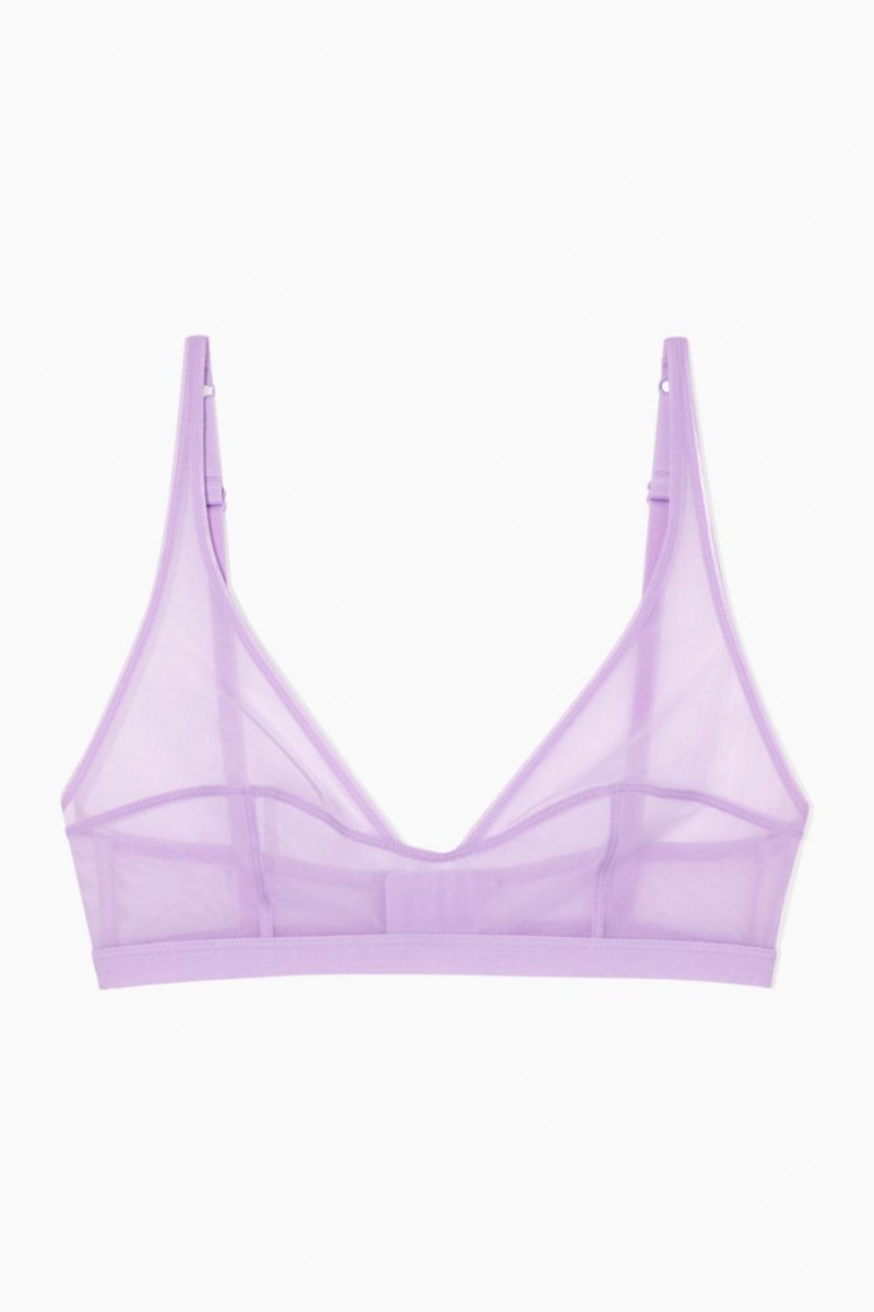 COS Mesh Soft-cup Plunge Melltartó Női Világos Lila | RSB-746038