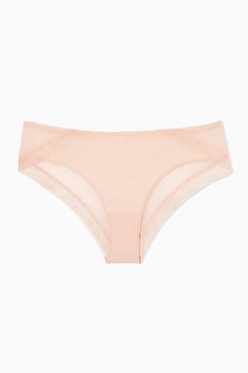 COS Mesh-panelled Rövidnadrágok Női Korall | PSG-406295