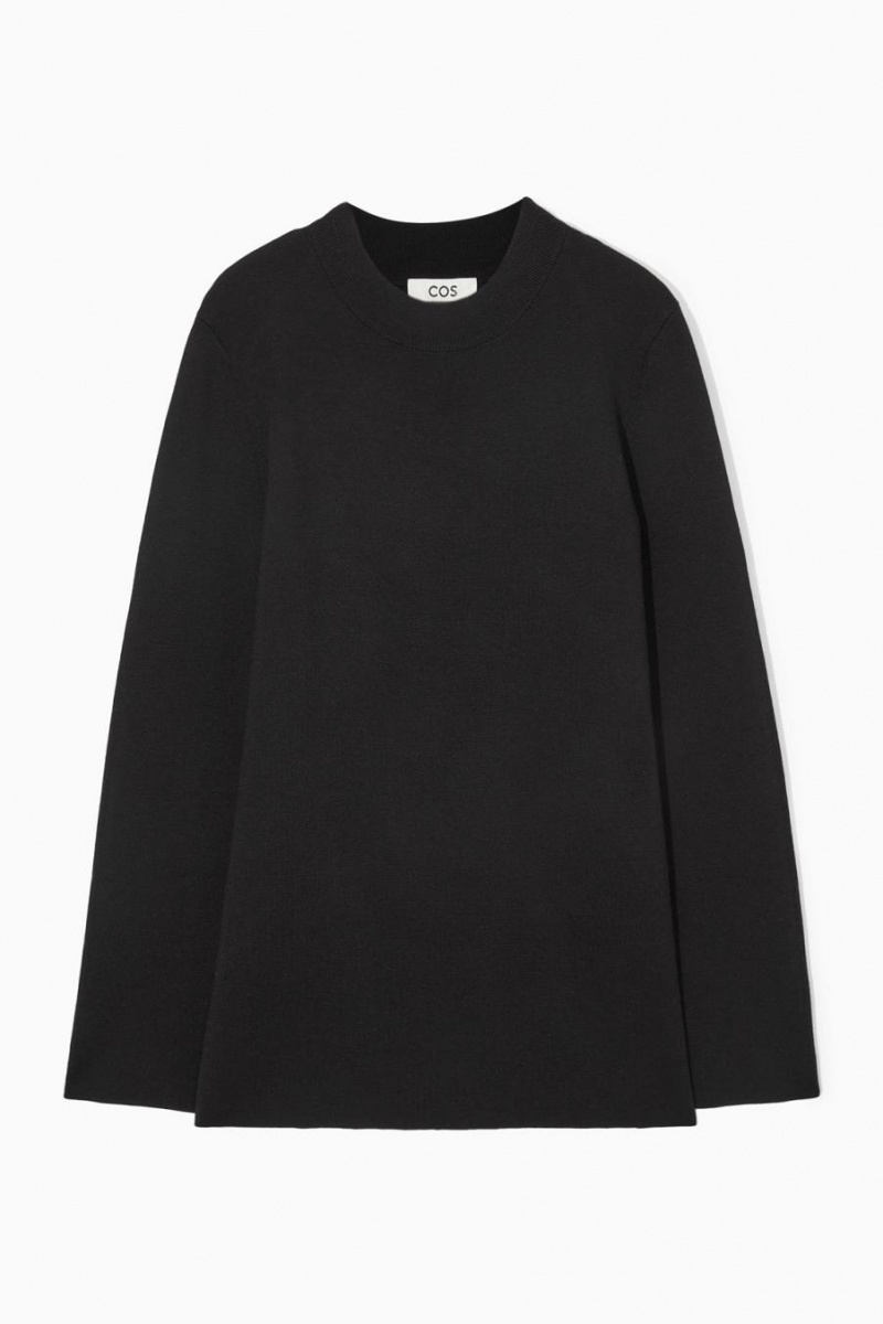 COS Milano-knit Jumpers Női Fekete | PIQ-371895