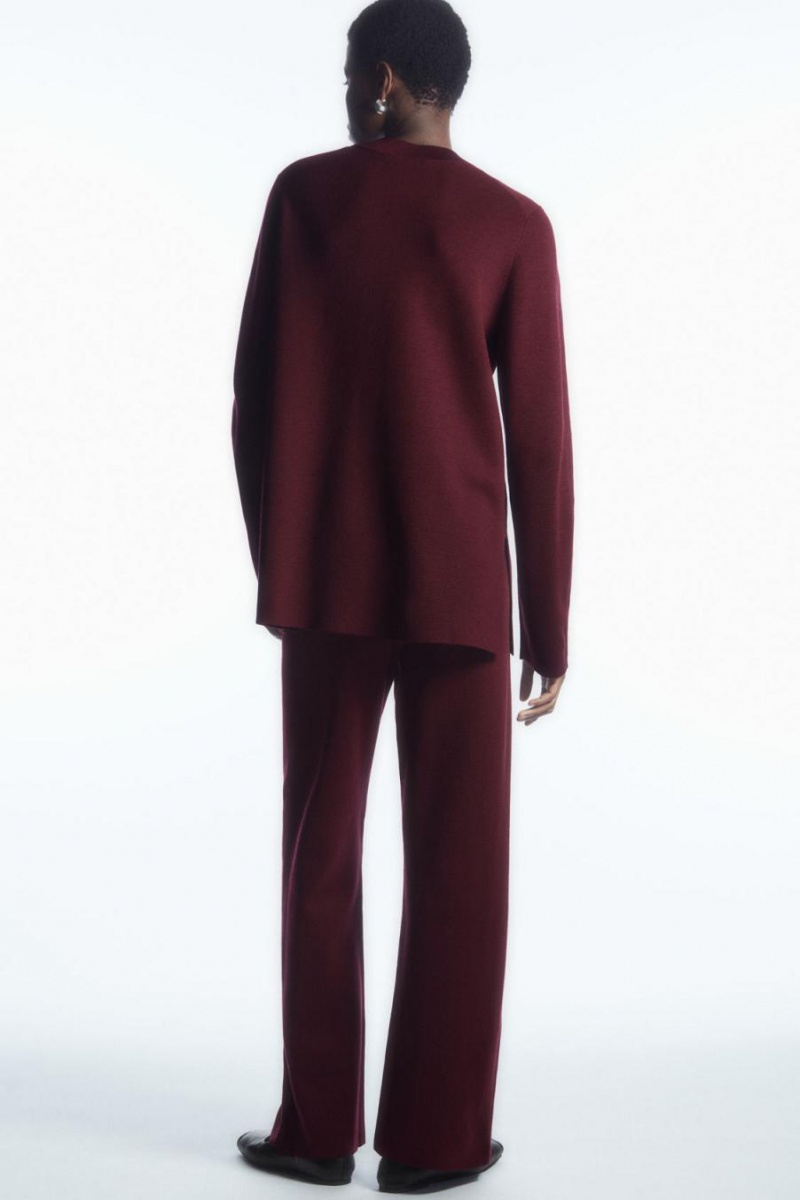 COS Milano-knit Nadrág Női Bordó | CNJ-231598