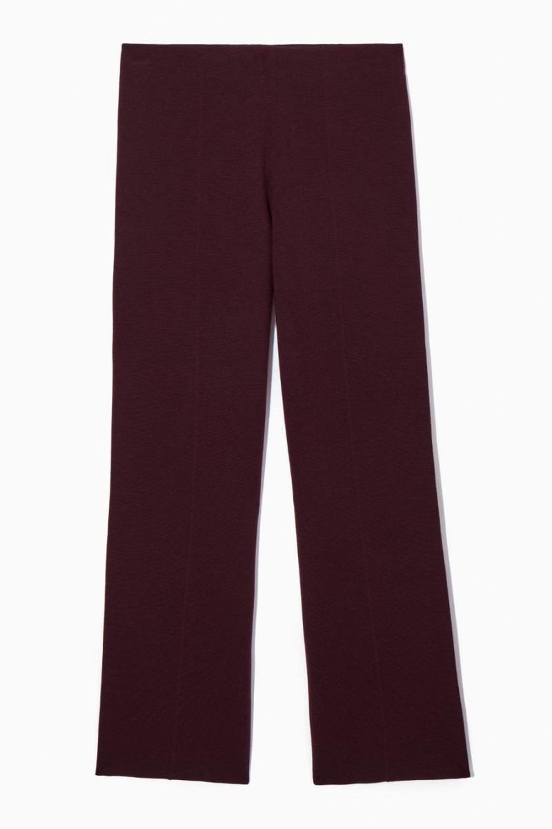 COS Milano-knit Nadrág Női Bordó | CNJ-231598