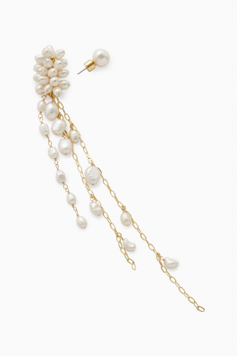 COS Mismatched Freshwater Pearl Fülbevalók Női Arany | YXZ-710946