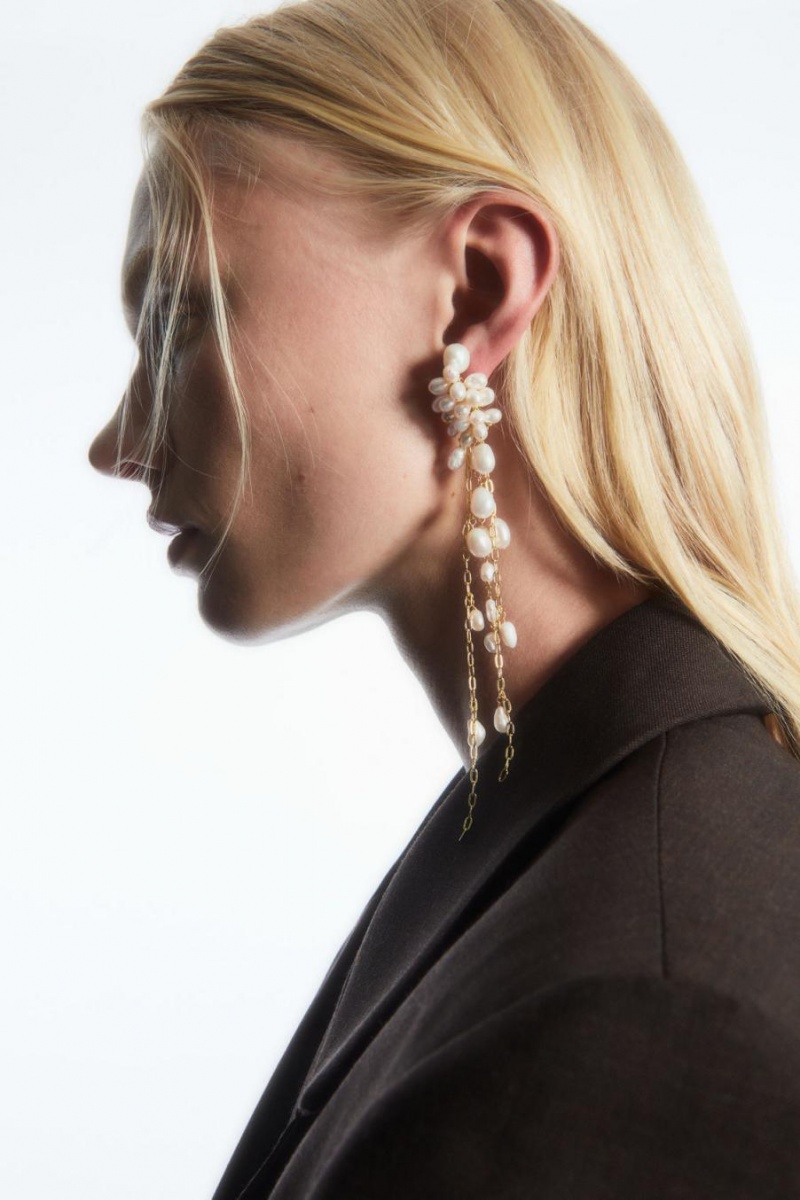 COS Mismatched Freshwater Pearl Fülbevalók Női Arany | YXZ-710946