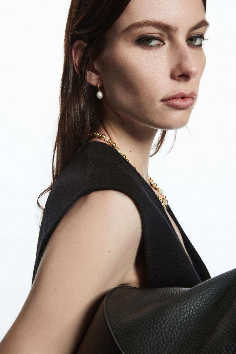 COS Mismatched Pearl Fülbevalók Női Arany | QWI-982654