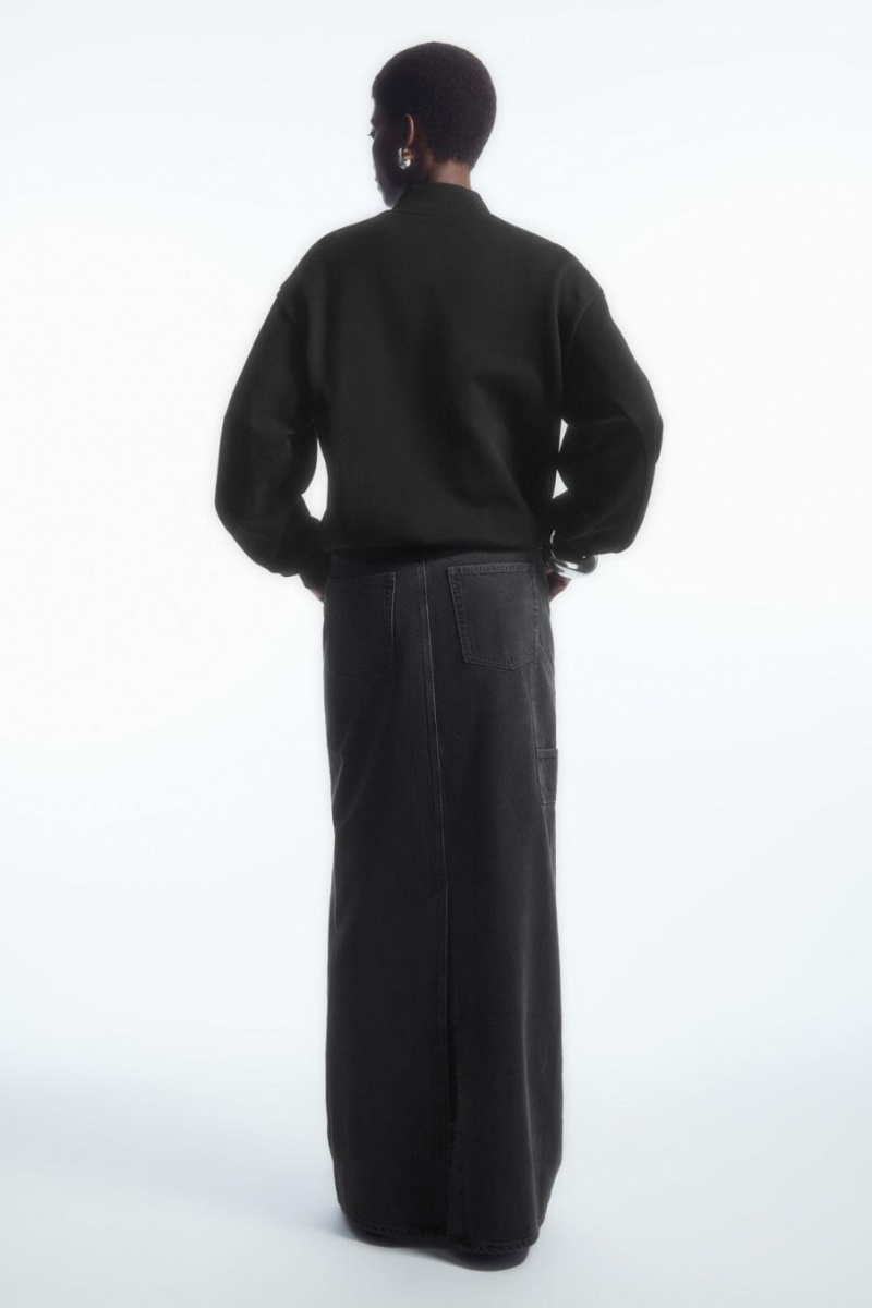 COS Mock-neck Pulóver Női Fekete | SGY-879032