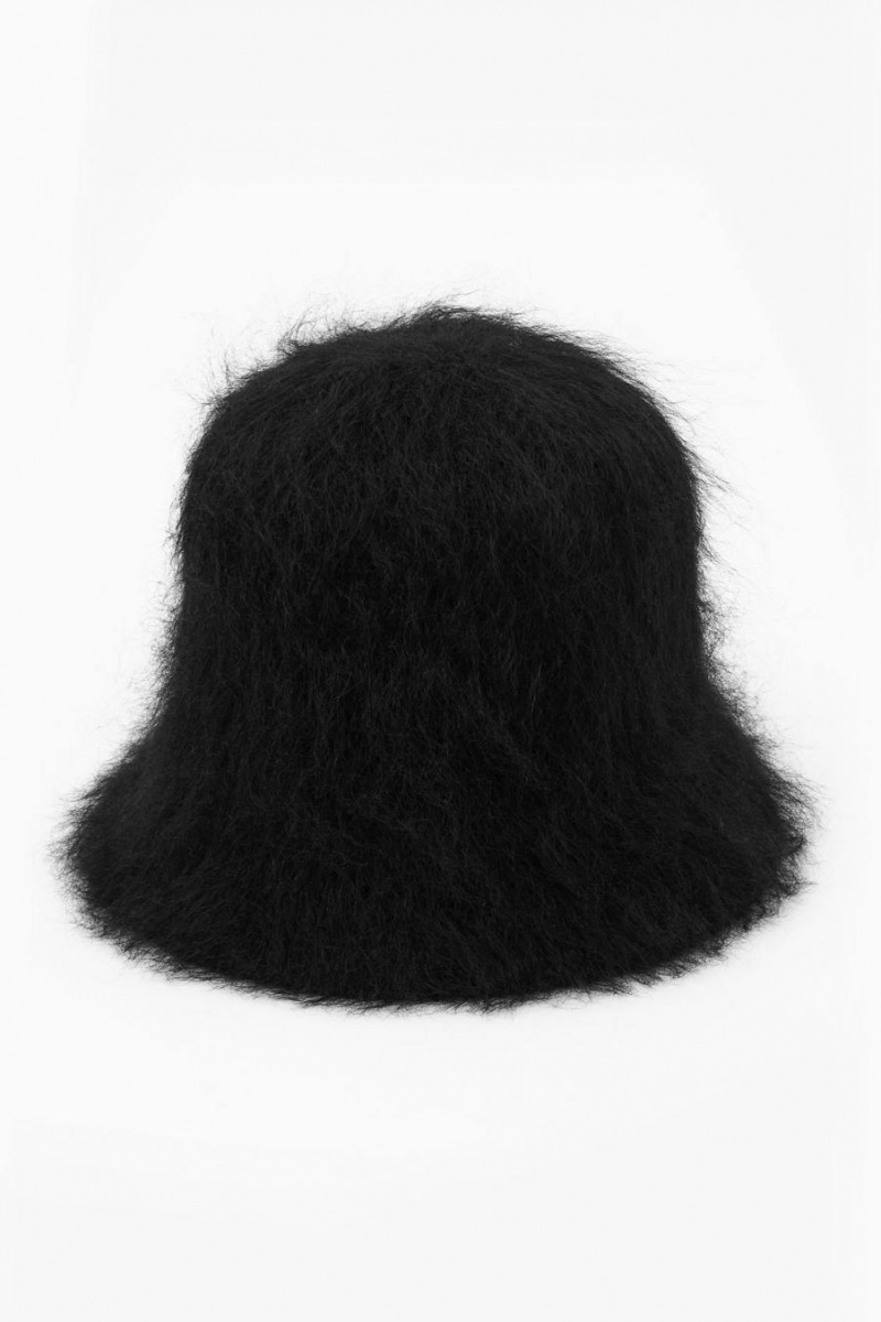 COS Mohair Bucket Kalap Női Fekete | WNM-769203