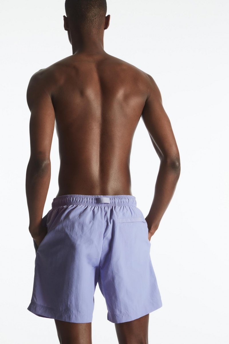 COS Nejlon Drawstring Shorts Úszóruhák Férfi Világos Lila | JNL-059374