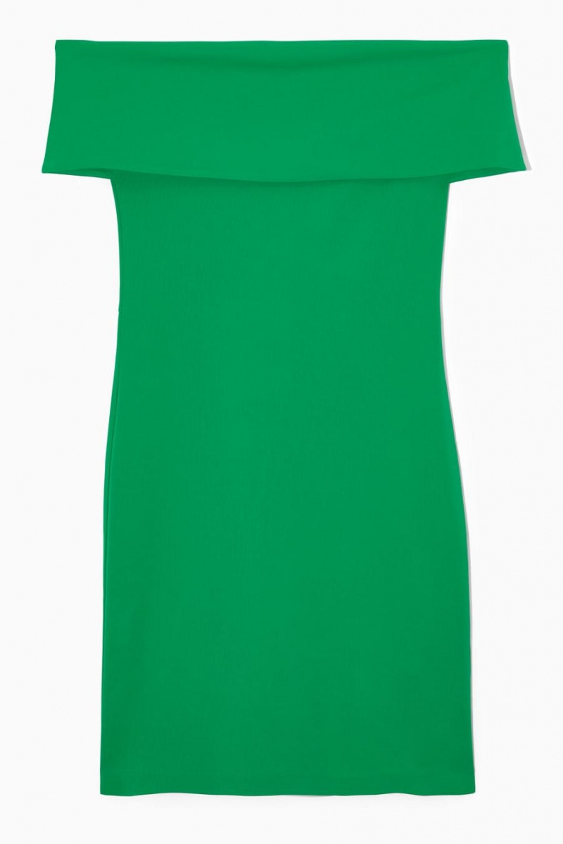 COS Off-the-shoulder Ruha Női Zöld | WDB-604725
