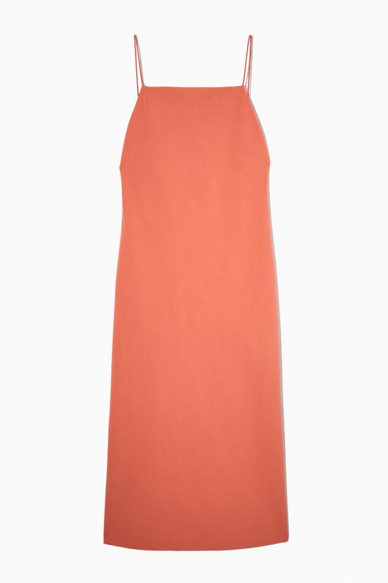 COS Open-back Midi Ruha Női Narancssárga | AYF-712645