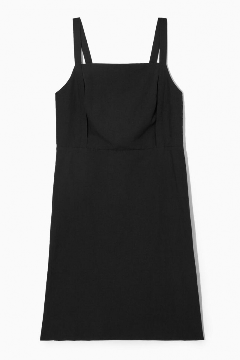 COS Open-back Mini Pinafore Ruha Női Fekete | GXN-273948