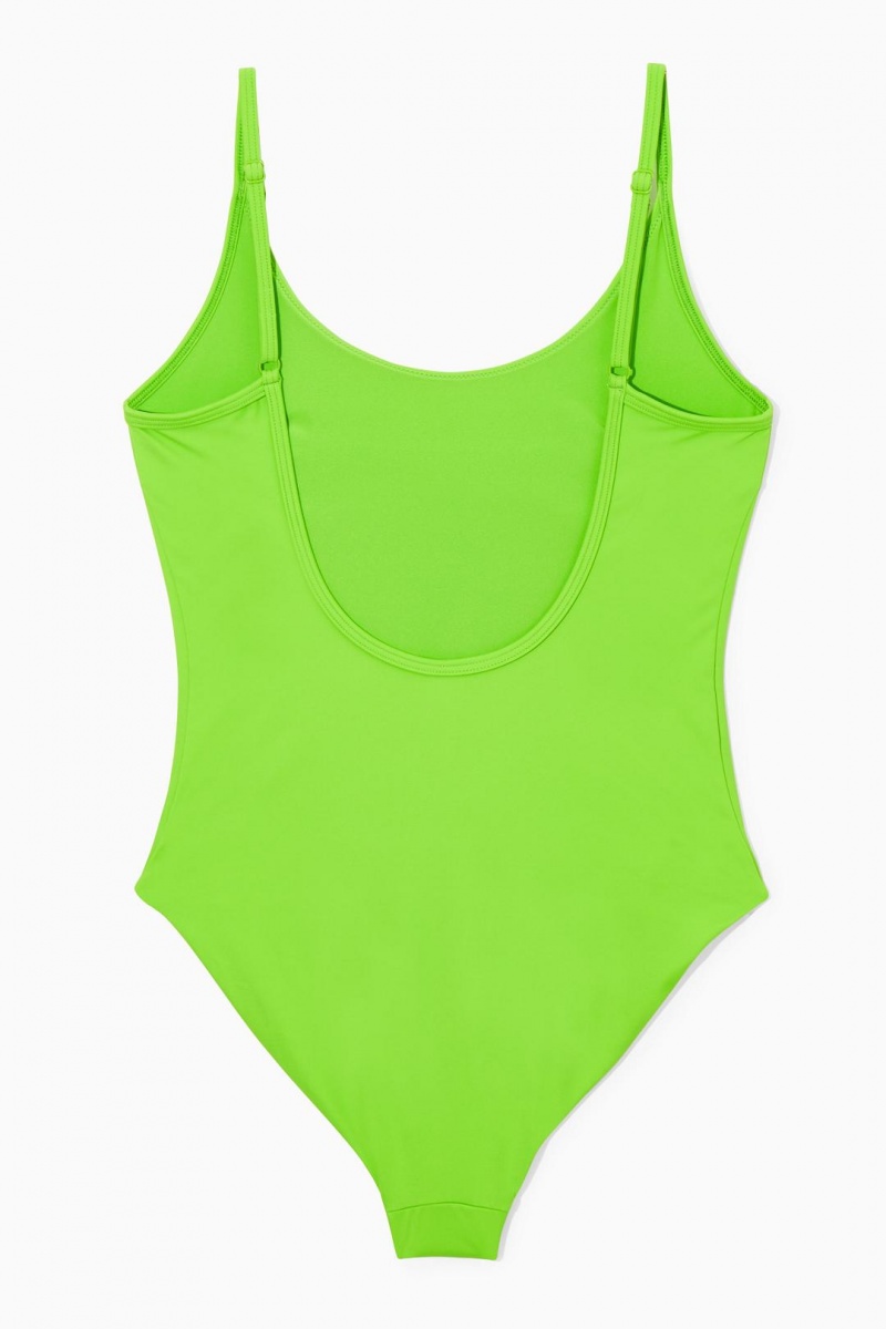 COS Open-back Swimsuit Úszóruhák Női Zöld | QKI-840615