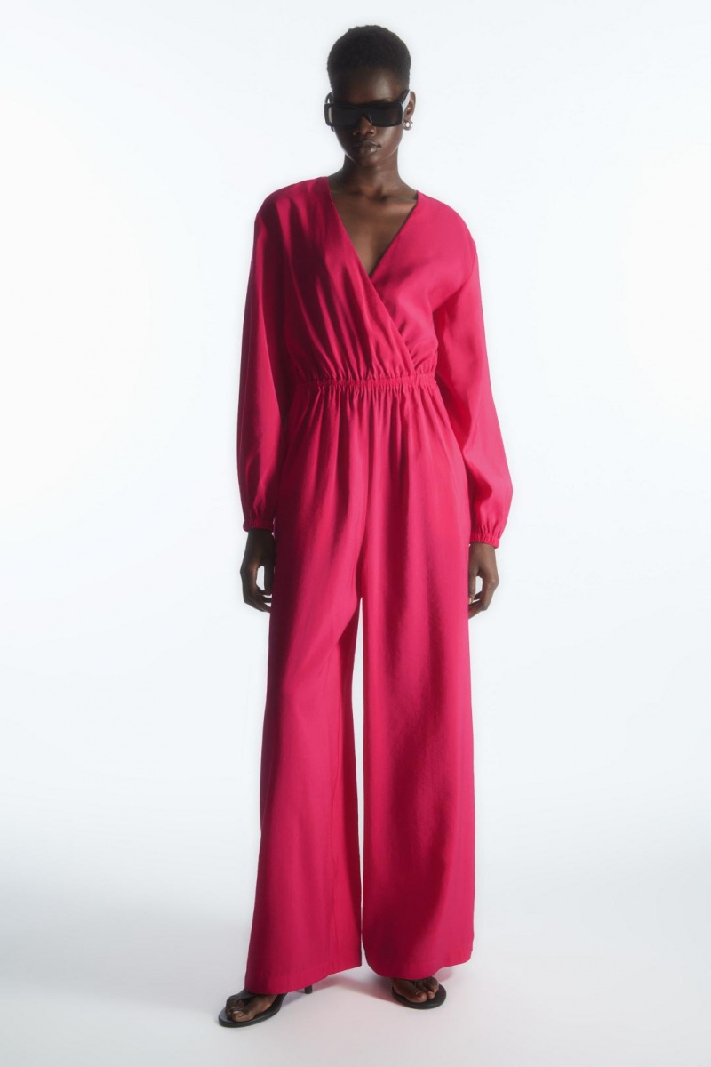 COS Open-back Széles Cipő-leg Jumpsuit Női Rózsaszín | XHP-906245