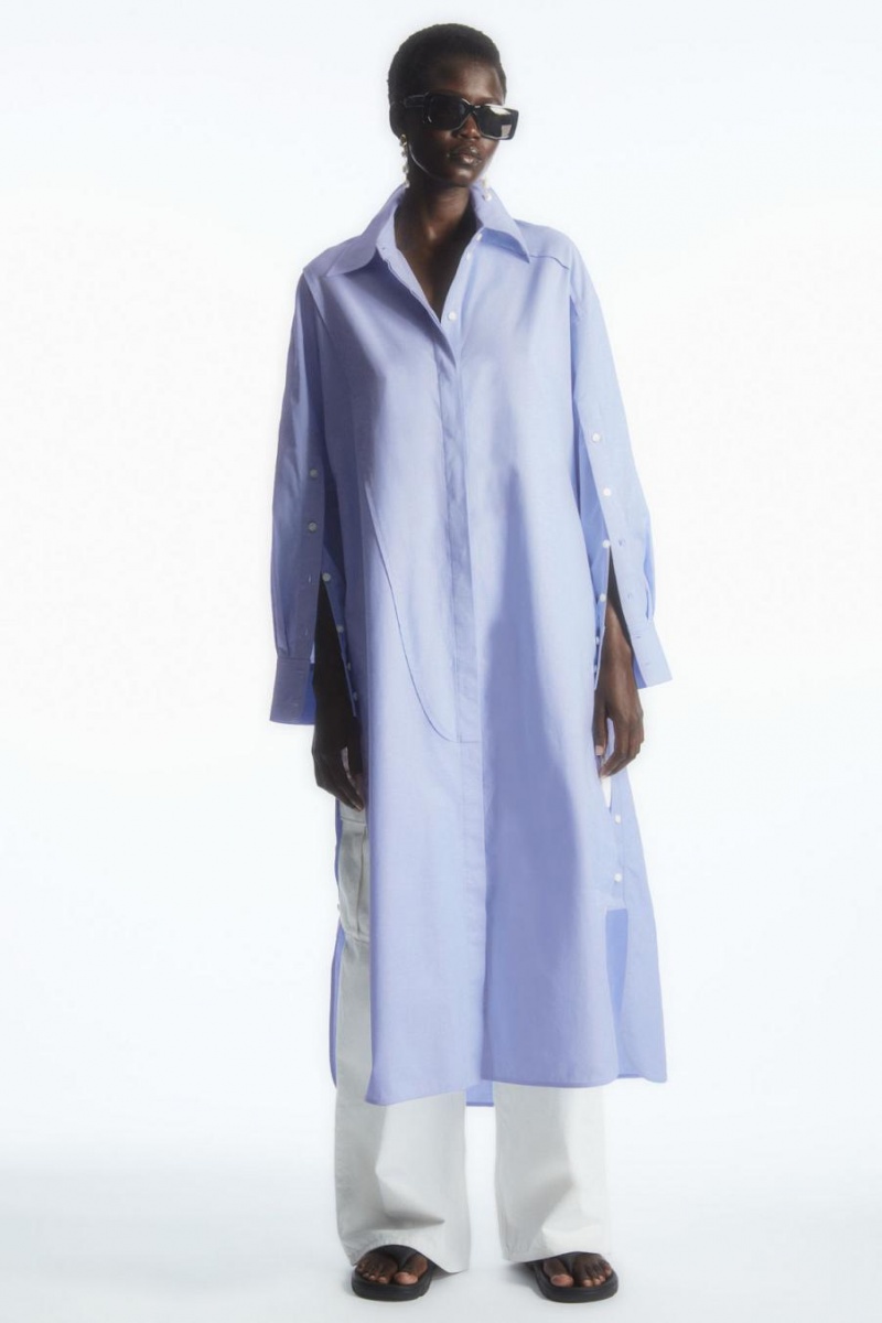 COS Oversized Deconstructed Shirt Ruha Női Világos Kék | FWX-358047