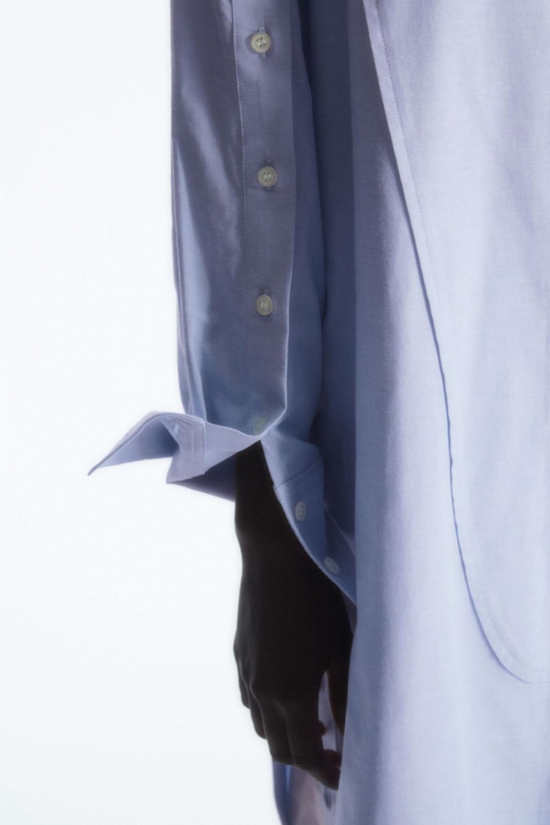 COS Oversized Deconstructed Shirt Ruha Női Világos Kék | FWX-358047