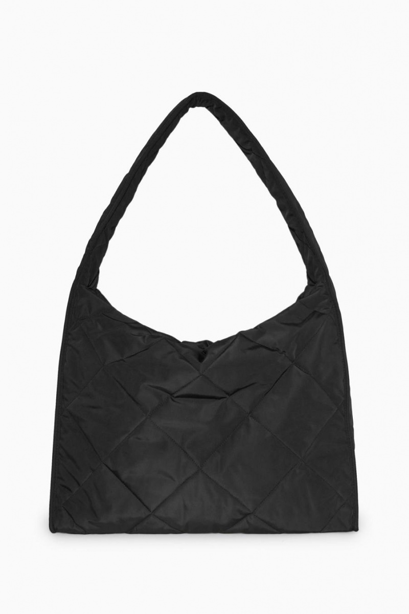 COS Oversized Diamond-quilted Táska Férfi Fekete | EIN-651289